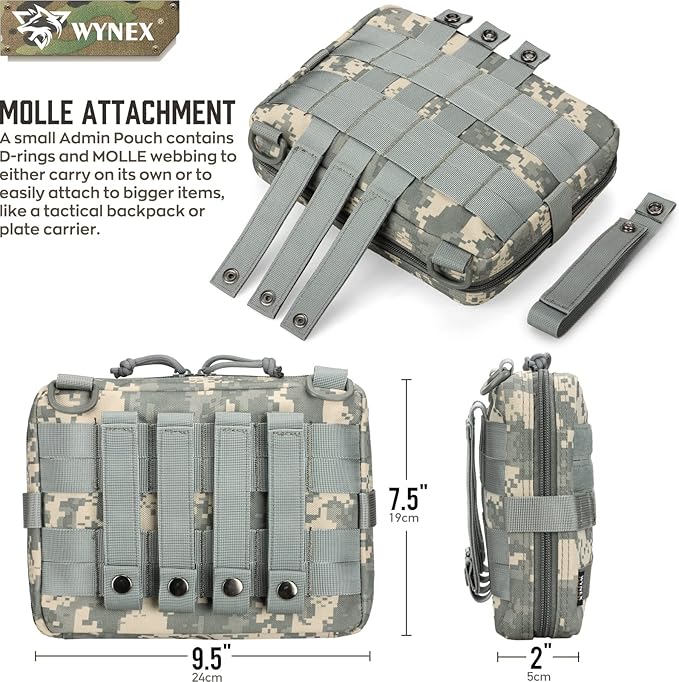 WYNEX MFH administração bolsa MOLLE, EDC médico EMT utilidade bolsa Desigh fixação capas 1000d nylon caminhadas cinto sacos impermeável