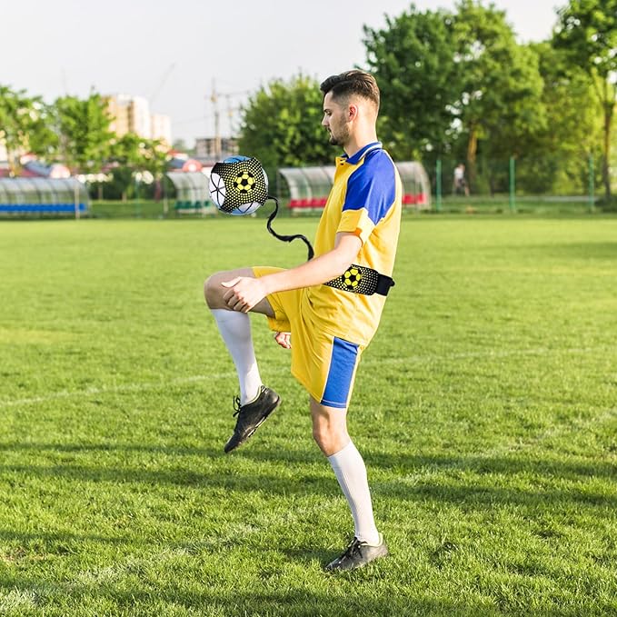 WinGluge Cinto de treino de futebol, treinador de futebol banda treinador, treinador de bola de futebol, equipa de treino de futebol com cinto ajustável para crianças e adultos