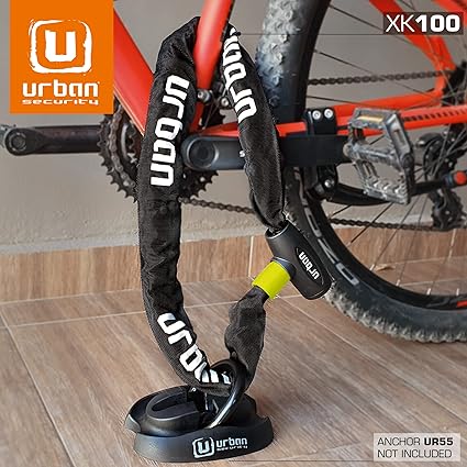 Urban Security Corrente anti-roubo com cadeado para scooter e bicicleta em aço temperado,100 cm