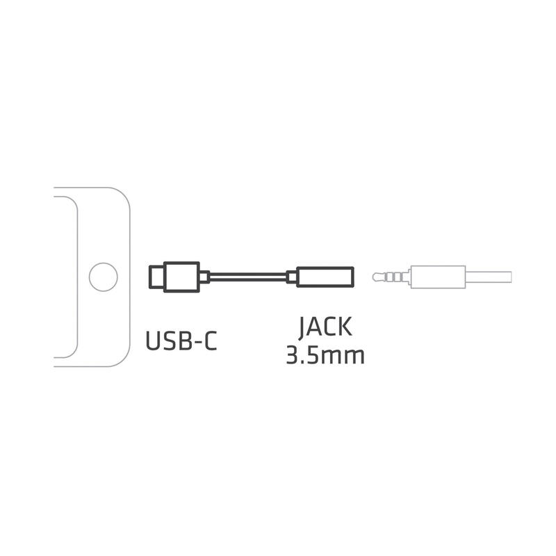 ADAPTADOR USB-C COM CONECTOR DE 3,5 mm