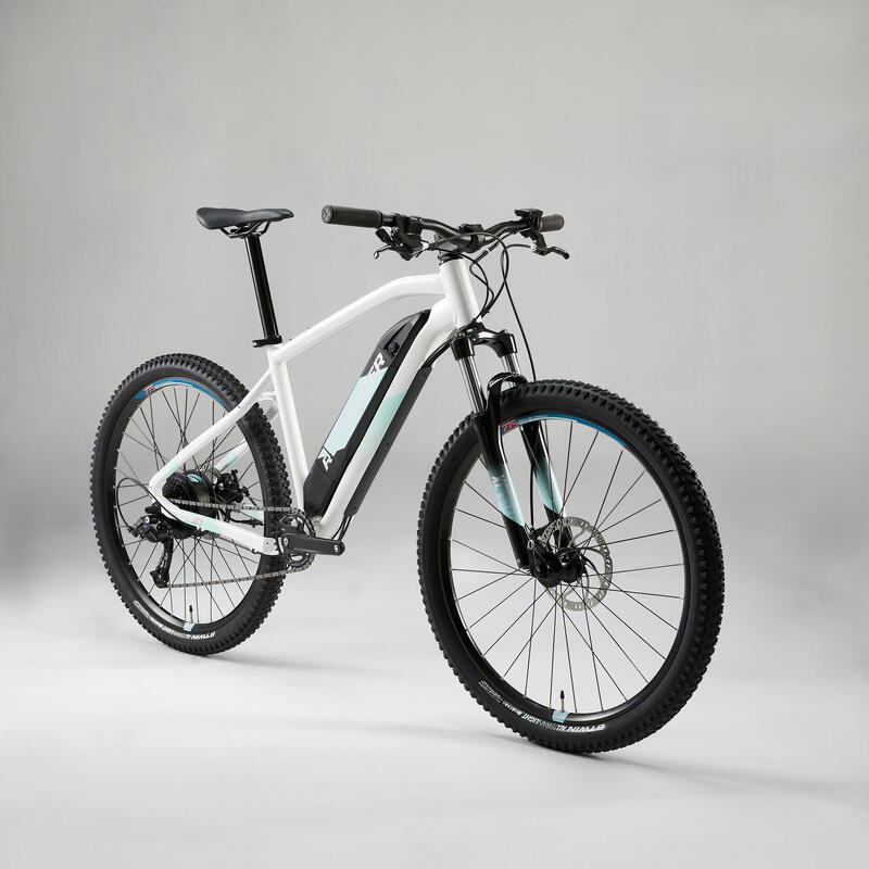 Bicicleta BTT Elétrica E-ST100 27''5 MULHER BRANCO