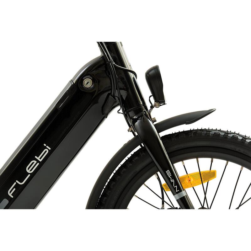 Bicicleta da cidade elétrica dobrável Swan Blackgloss | até 60 km - 10 Ah