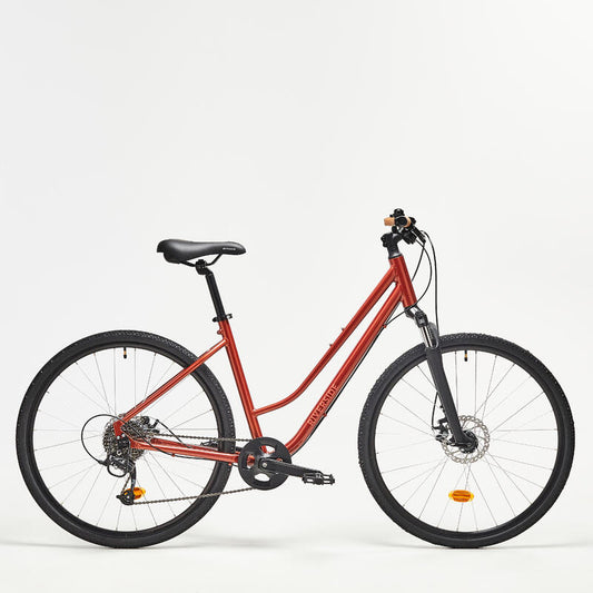 BICICLETA DE TREKKING RIVERSIDE 500 QUADRO REBAIXADO Vermelho Tijolo