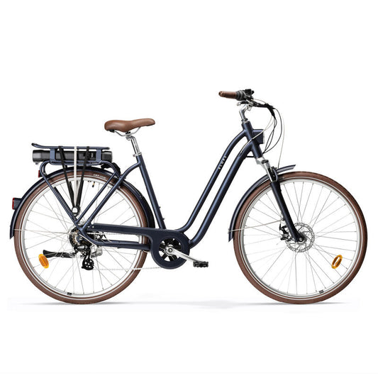 BICICLETA ELÉTRICA DE CIDADE ELOPS 900 E QUADRO BAIXO AZUL-MARINHO