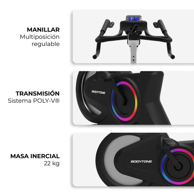 Bicicleta giratória interior Smart da Bodytone SMB1v3