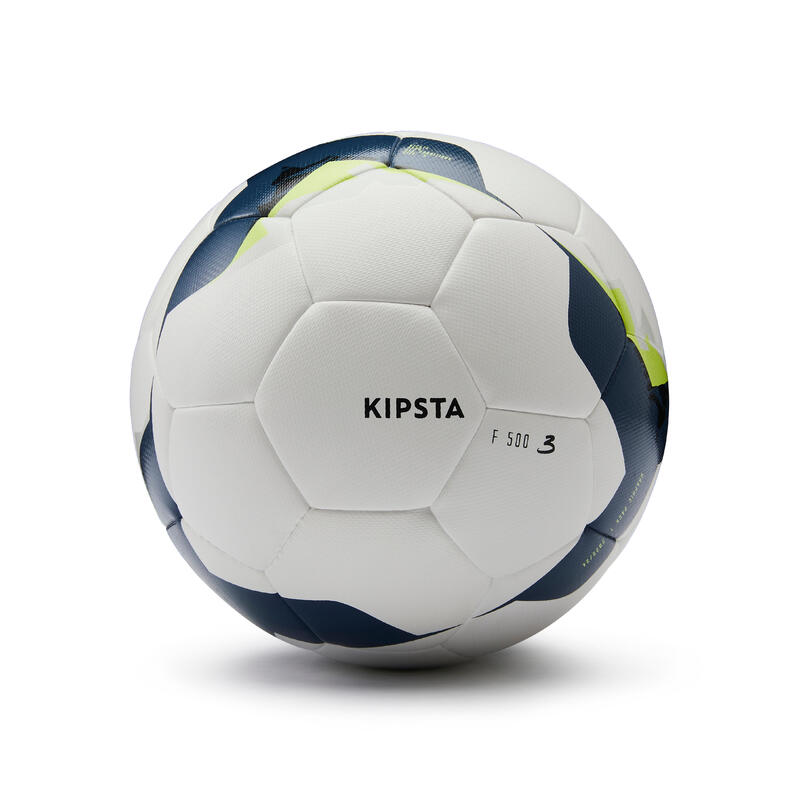 Bola de Futebol Híbrida F500 Tamanho 3 Branco/Amarelo