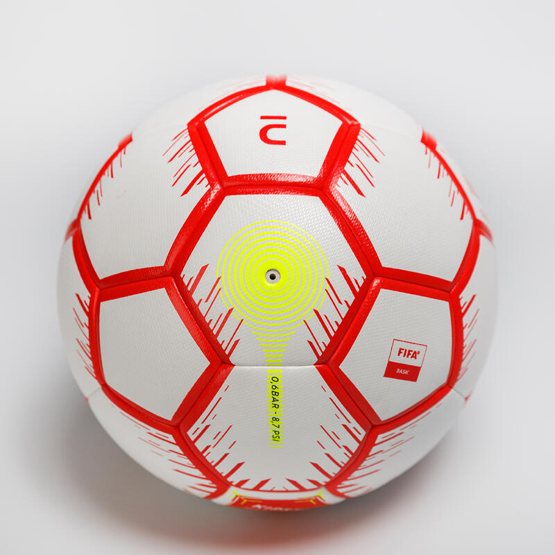 Bola de Futsal 100 63 cm Branco/Vermelho