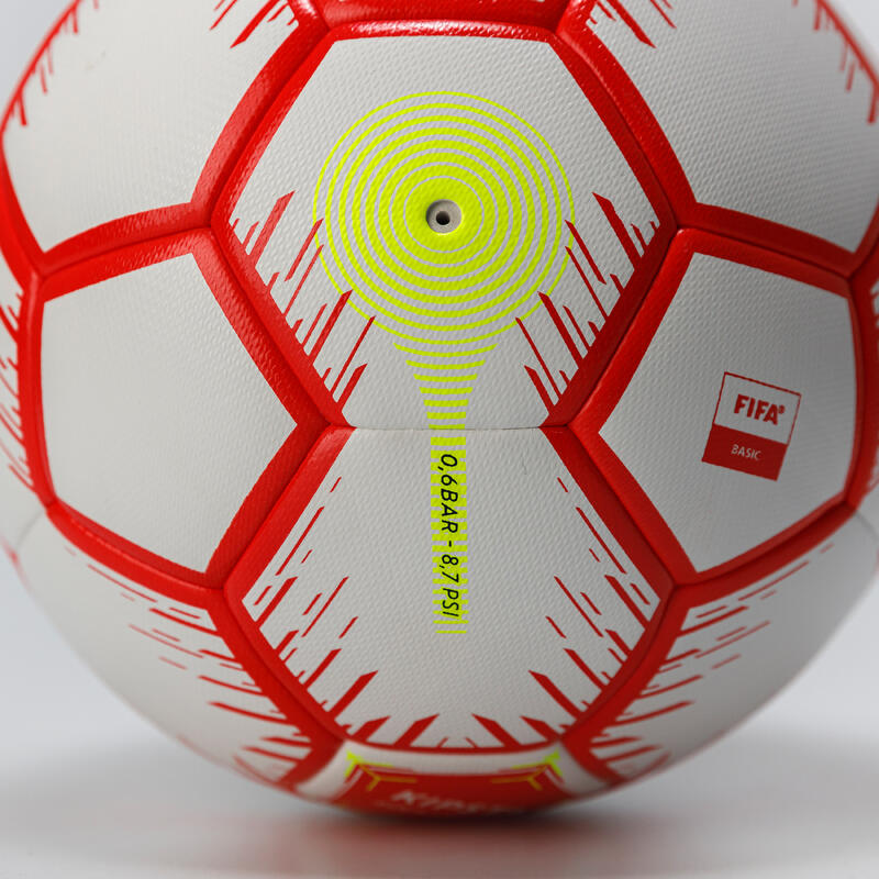 Bola de Futsal 100 63 cm Branco/Vermelho