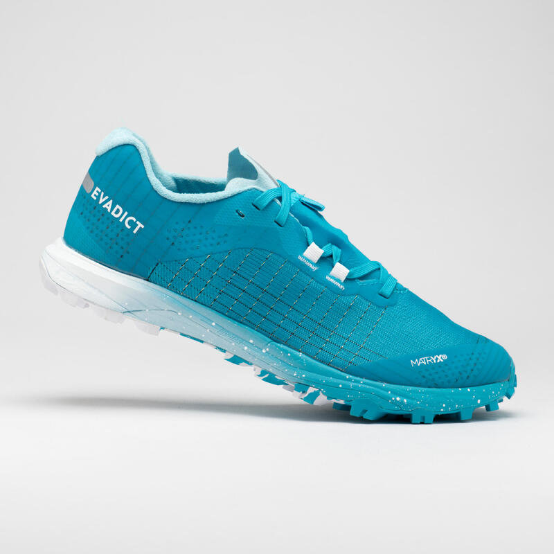 Calçado de Trail Running Mulher Race Light Azul-Celeste/Branco