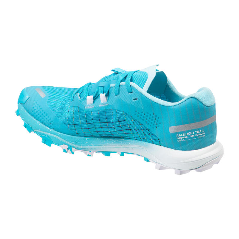 Calçado de Trail Running Mulher Race Light Azul-Celeste/Branco