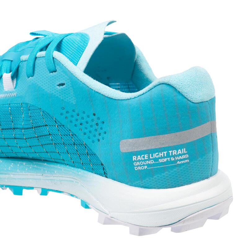 Calçado de Trail Running Mulher Race Light Azul-Celeste/Branco