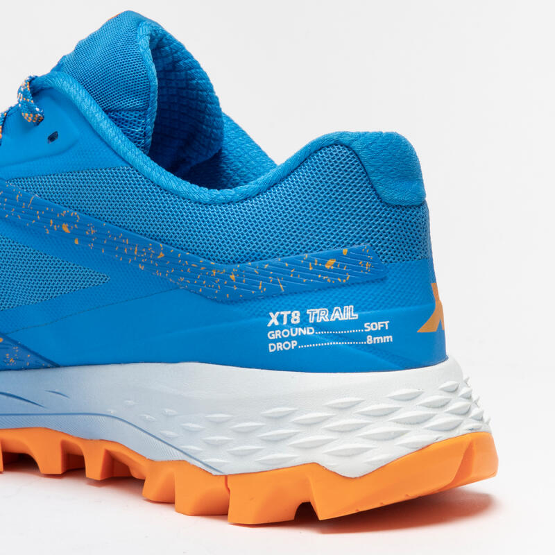 Calçado de Trail Running para Homem XT8 Azul e Laranja