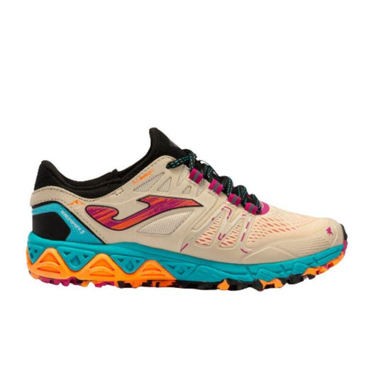 CALÇADO TRAIL RUNNING JOMA SIERRA LADY 2225 MULHER . BEIGE/TURQUOISE