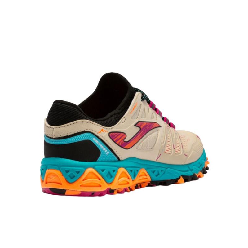 CALÇADO TRAIL RUNNING JOMA SIERRA LADY 2225 MULHER . BEIGE/TURQUOISE