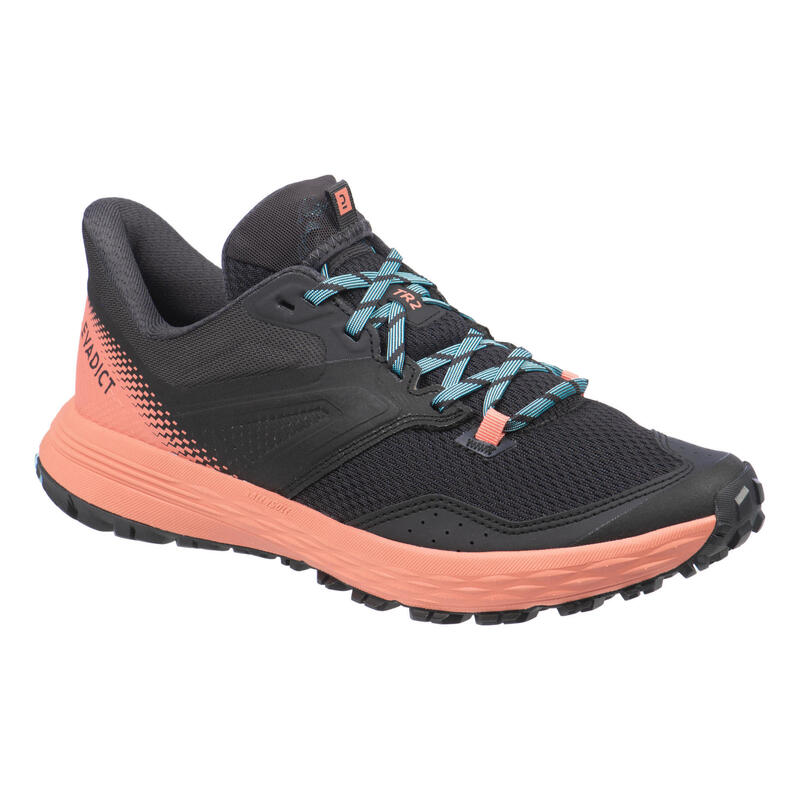 CALÇADO TRAIL RUNNING MULHER TR2 PRETO ROSA AZUL