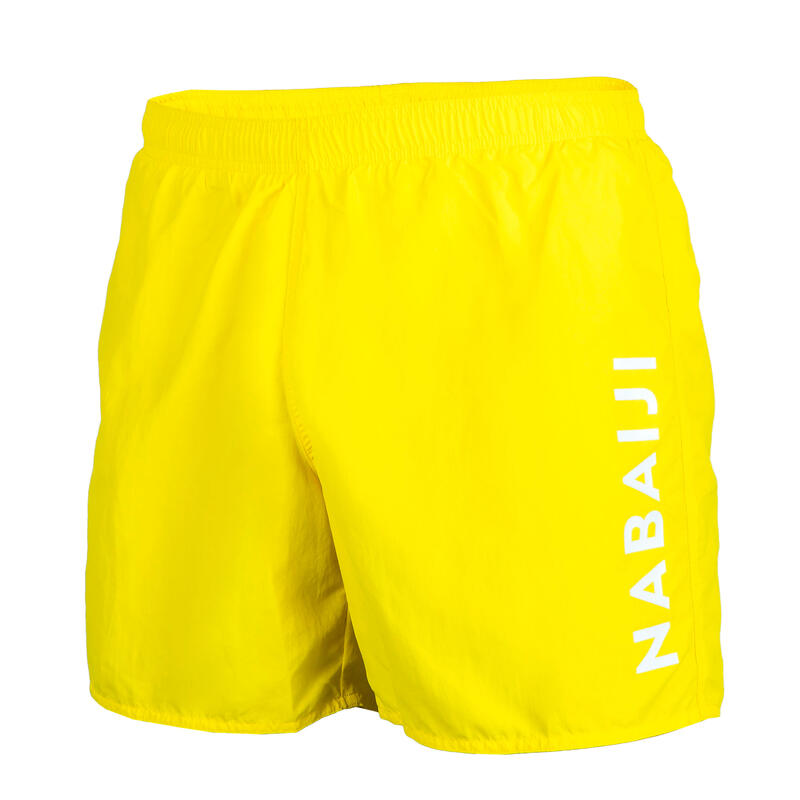 Calções de banho Natação - Swimshort 100 Basic - Homem Verde/Branco