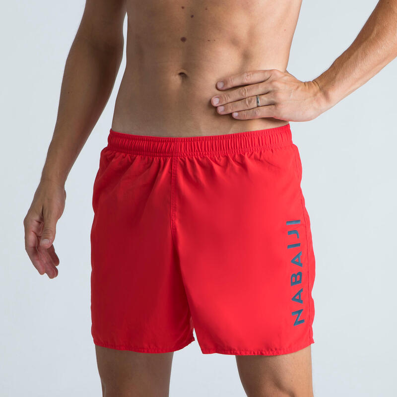 Calções de banho Natação - Swimshort 100 Basic - Homem Verde/Branco