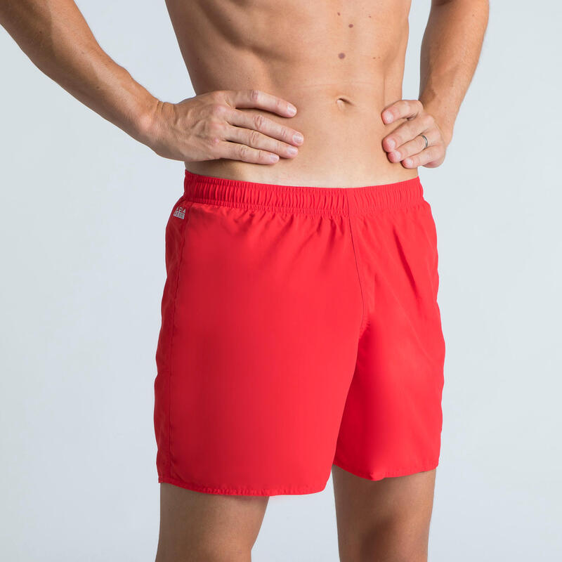 Calções de banho Natação - Swimshort 100 Basic - Homem Verde/Branco