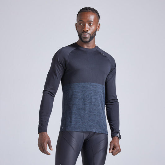 CAMISOLA DE CORRIDA KIPRUN CARE RESPIRÁVEL HOMEM PRETO