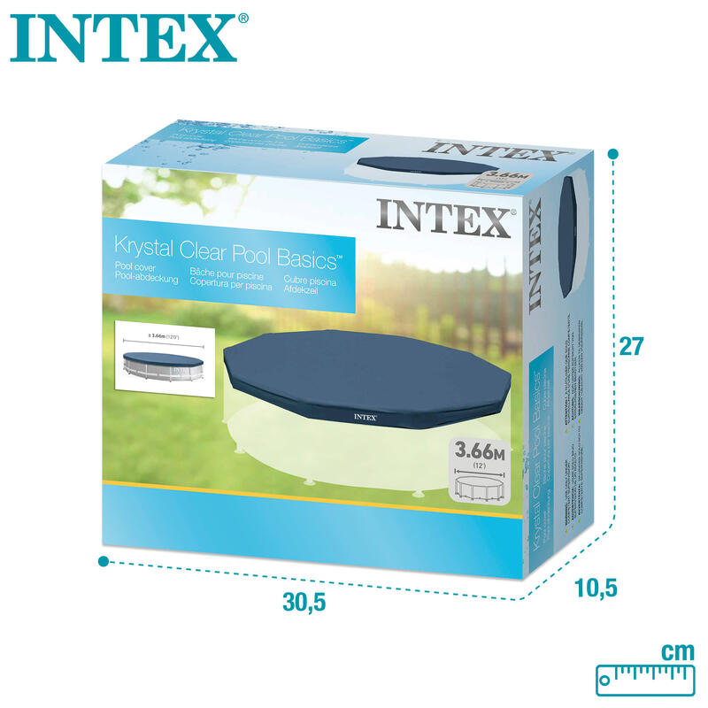 Cobertura INTEX piscina metálica metal & prisma frame 366 cm