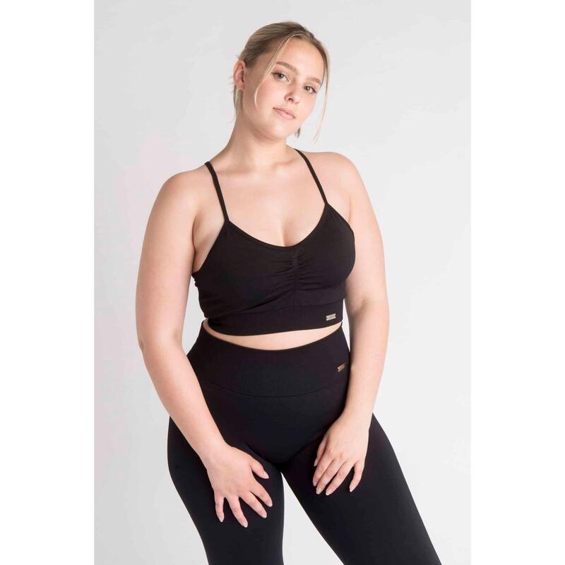 LOEWI Scrunch Sem Costura Soutien Desportivo - Mulher - Preto