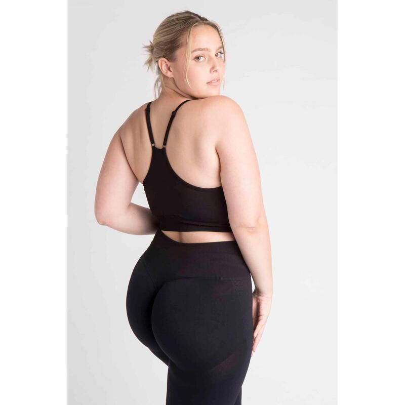 LOEWI Scrunch Sem Costura Soutien Desportivo - Mulher - Preto