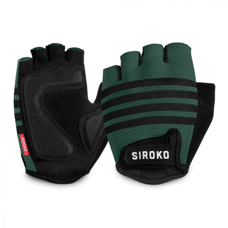 Luvas Ciclismo SIROKO Aero Dark Green Verde Tropa Homem e mulher