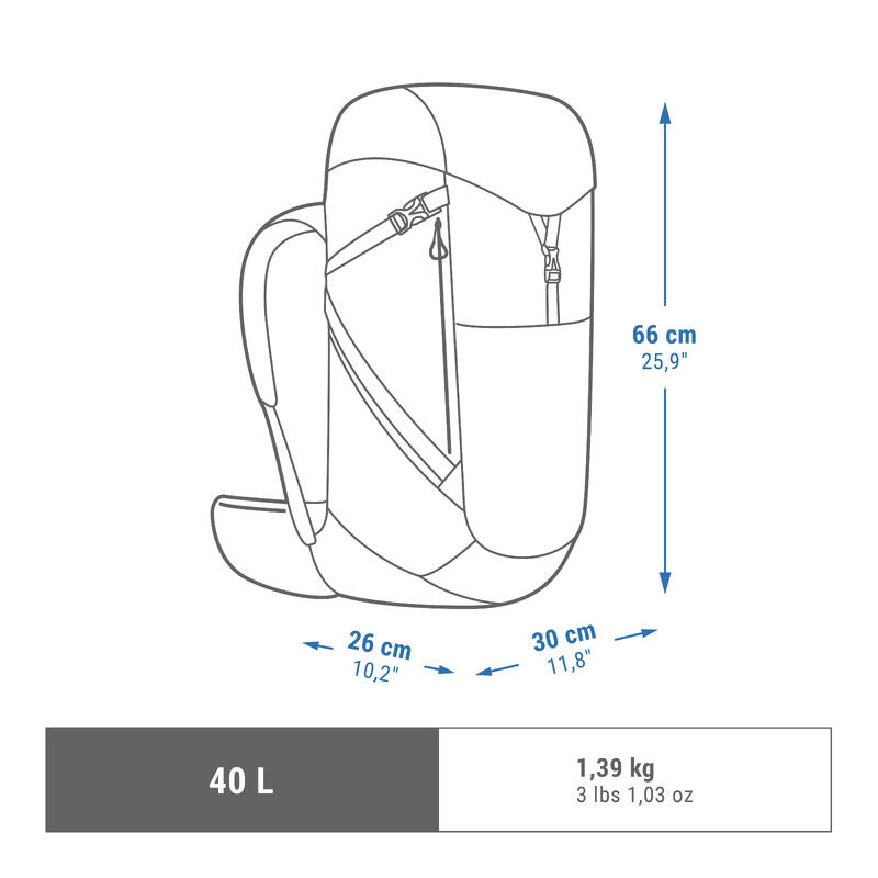 Mochila de caminhada na montanha - MH500 40L