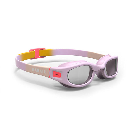 Óculos de natação 100 Soft - Tamanho S - Lentes Claras - Violeta Rosa Coral