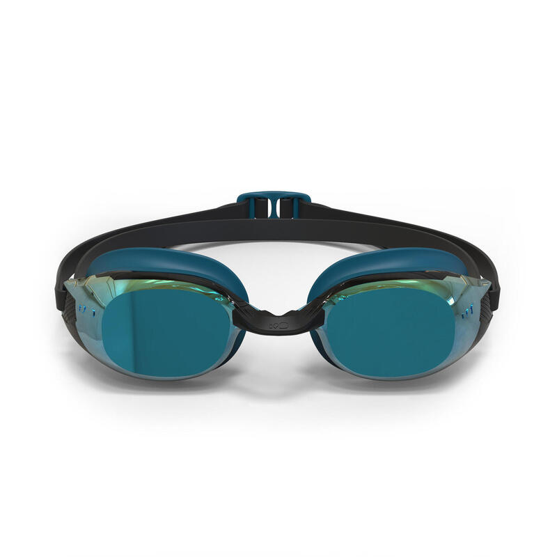 ÓCULOS DE NATAÇÃO BFIT LENTES ESPELHADAS - AZUL / PRETO