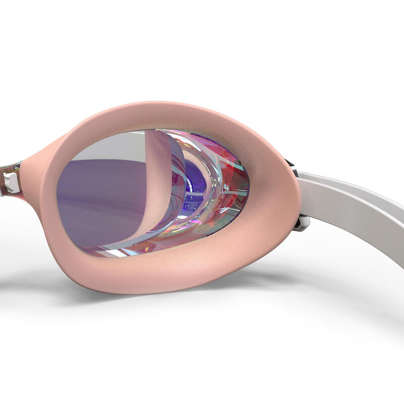 Óculos de Natação Bfit Lentes Espelhadas Rosa Branco