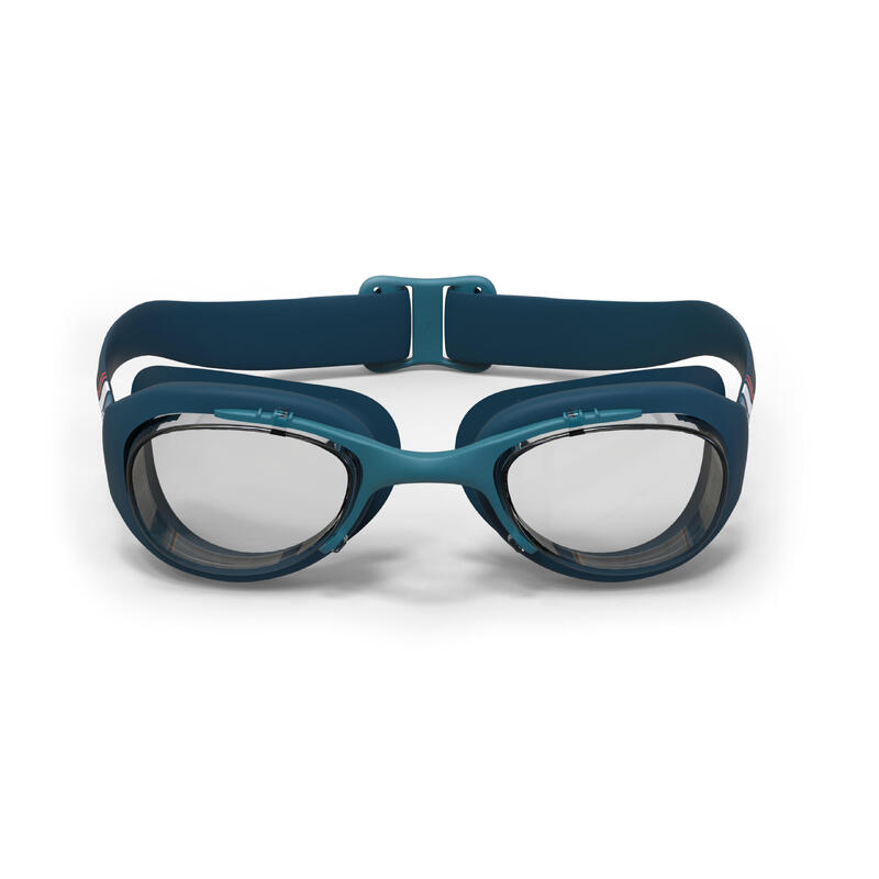 Óculos de Natação XBASE PRINT Tamanho L Lentes Claras - Azul marinho Vermelho