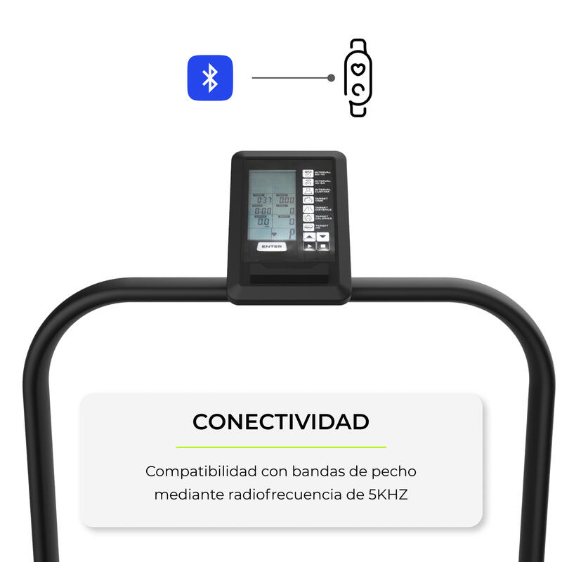 Passadeira de corrida curva sem motor. Consumo 0. Energia auto-gerada. Ecrã LED