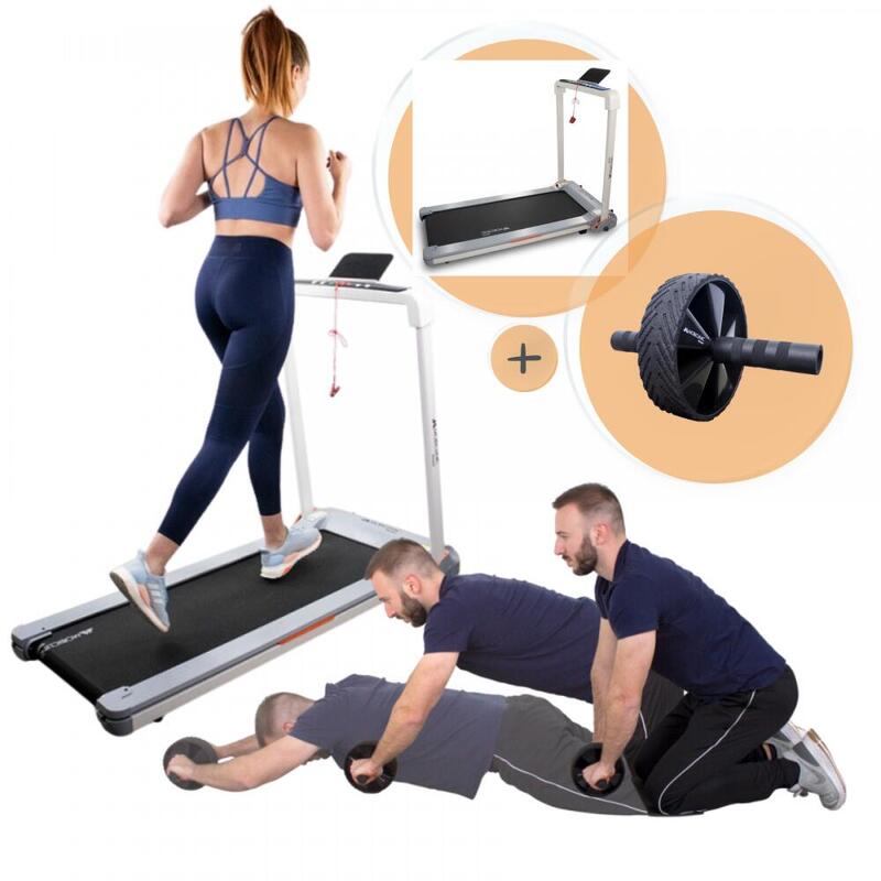 Passadeira de treino eléctrica + Rolo abdominal MOBICLINIC