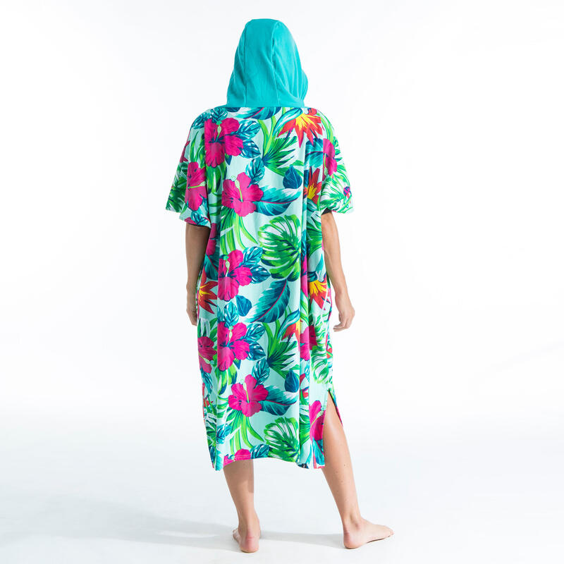 Poncho de Surf 500 Adulto Estampado Peixe