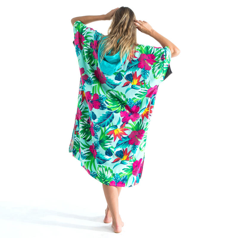 Poncho de Surf 500 Adulto Estampado Peixe