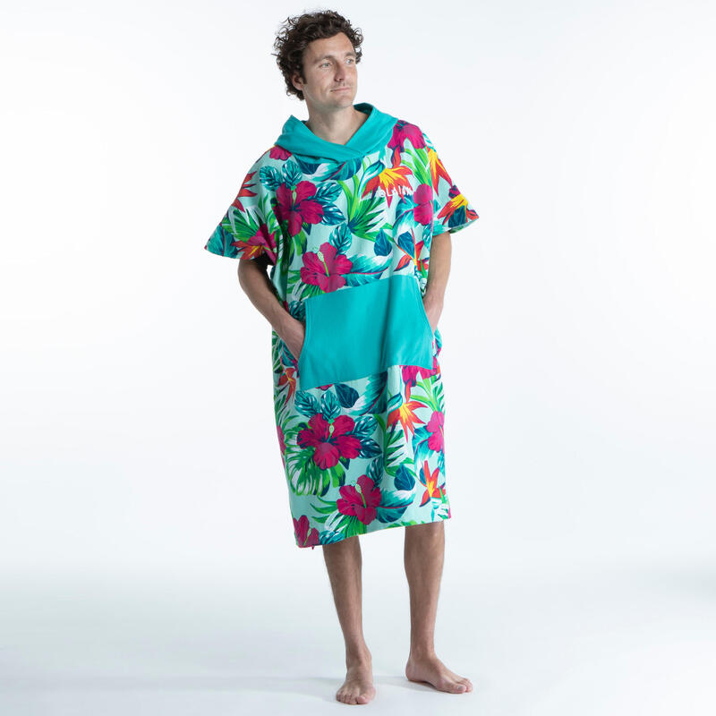 Poncho de Surf 500 Adulto Estampado Peixe