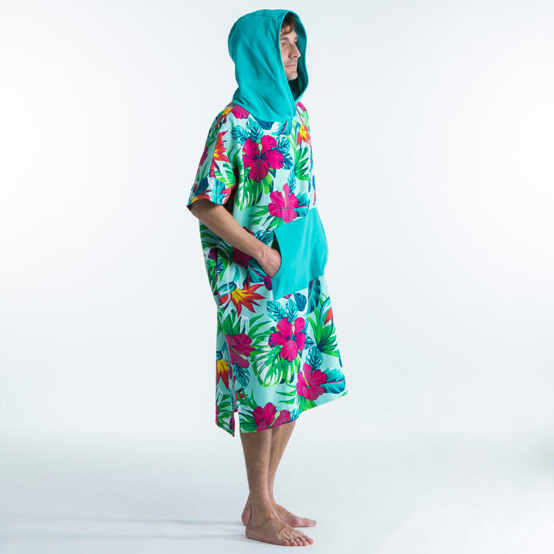 Poncho de Surf 500 Adulto Estampado Peixe