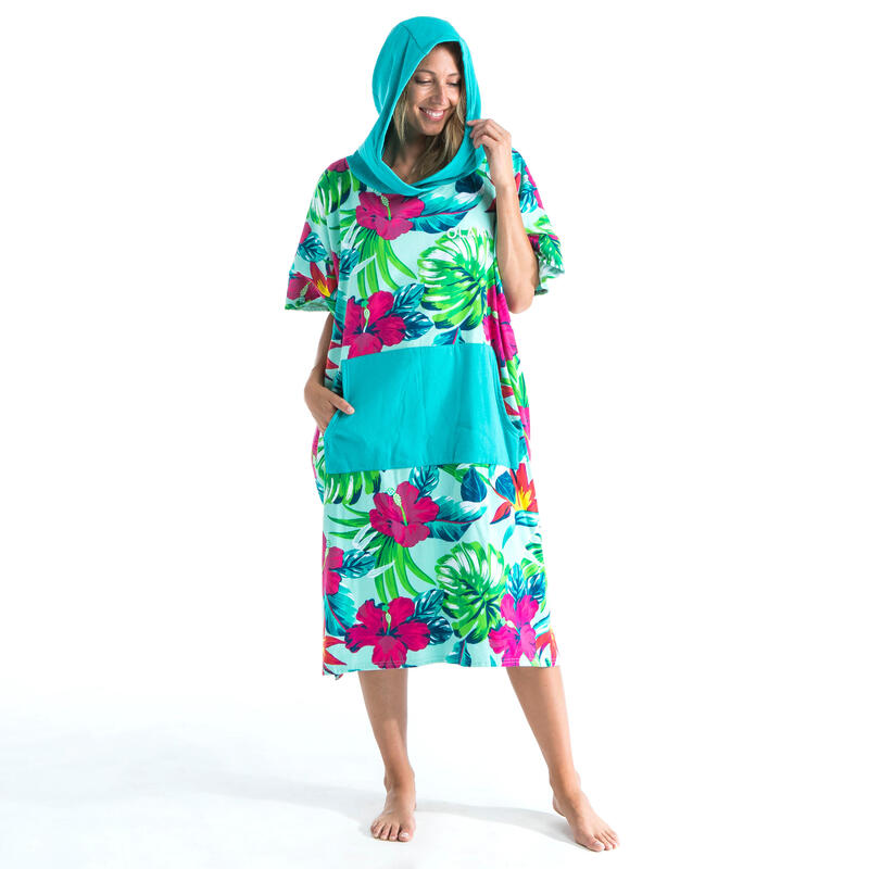 Poncho de Surf 500 Adulto Estampado Peixe