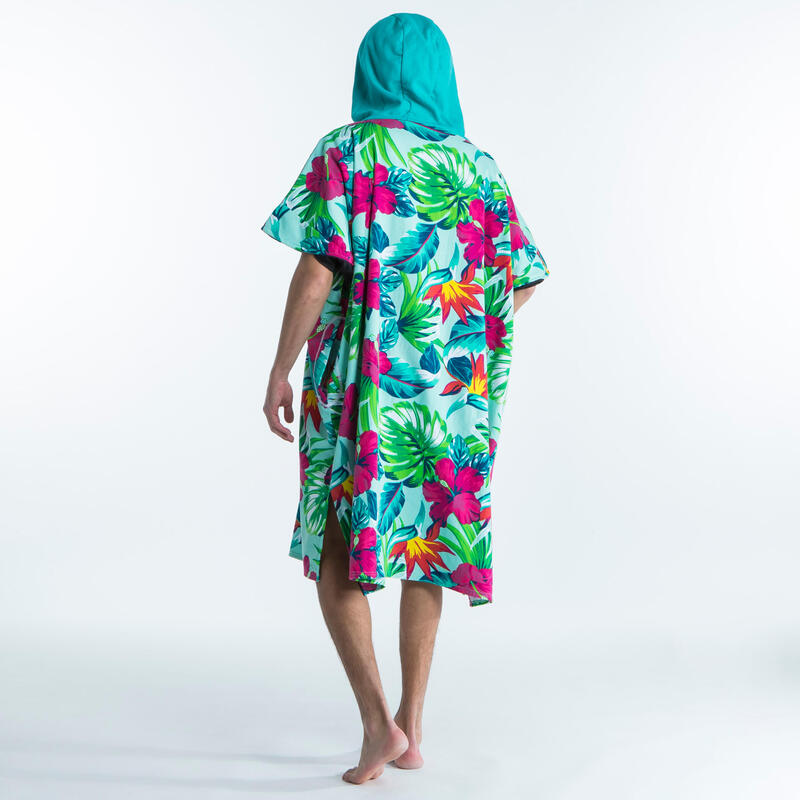 Poncho de Surf 500 Adulto Estampado Peixe