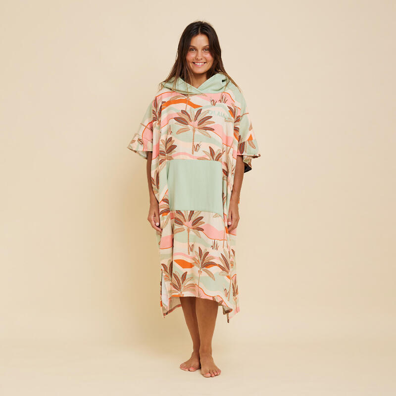 Poncho de Surf 500 Adulto Estampado Peixe