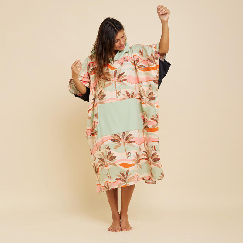 Poncho de Surf 500 Adulto Estampado Peixe