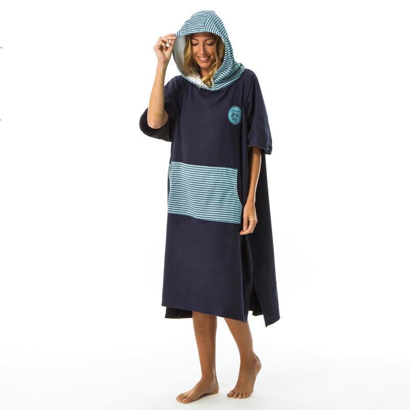 Poncho de Surf 500 Adulto Estampado Peixe