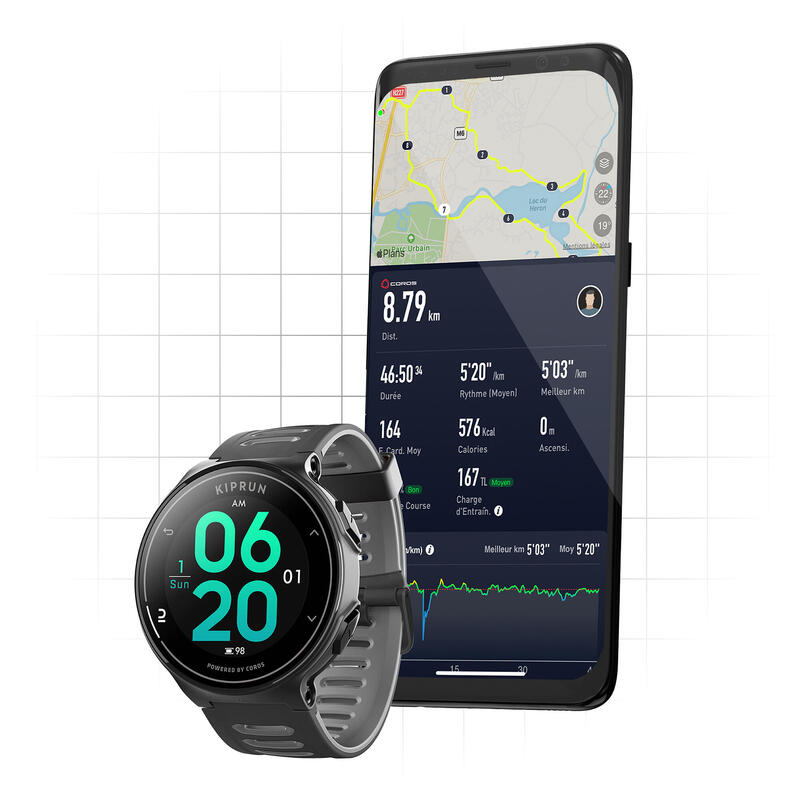 SMARTWATCH GPS 500 BY COROS PRETO/CINZENTO