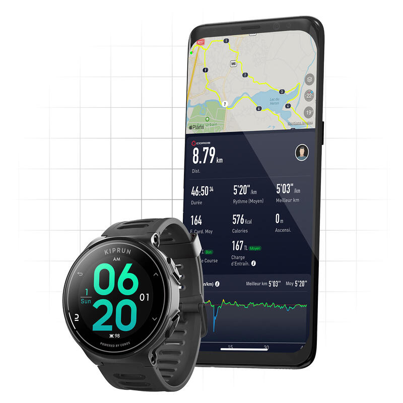 SMARTWATCH GPS 500 BY COROS PRETO/CINZENTO