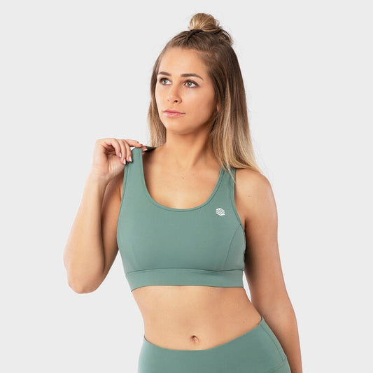 Soutien desporto Fitness SIROKO Ultra Fit Verde Cinza Mulher