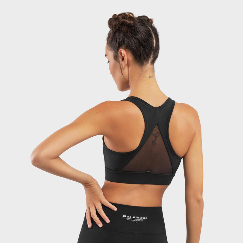 Soutien - Suporte Elevado Fitness SIROKO Squat Black Preto Mulher