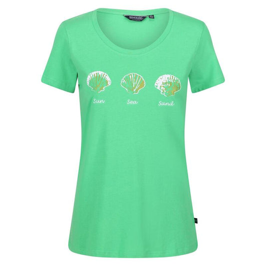 T-Shirt Conchas Filandra VI Mulher Verde Vibrante