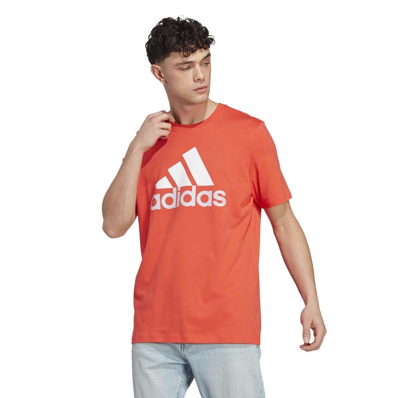 T-SHIRT DE FITNESS HOMEM ADIDAS VERMELHO