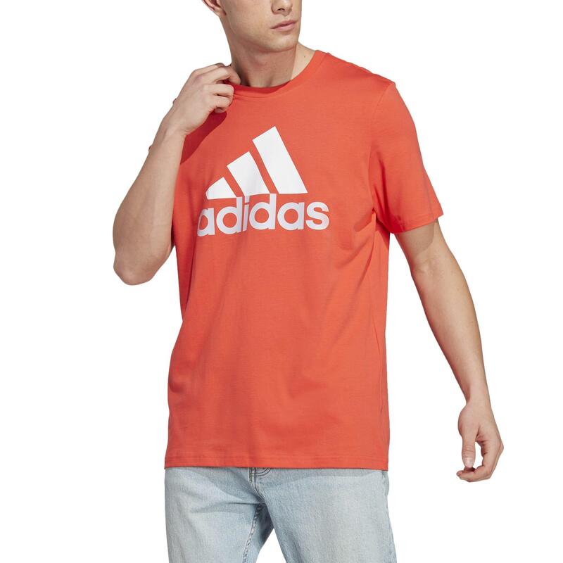 T-SHIRT DE FITNESS HOMEM ADIDAS VERMELHO